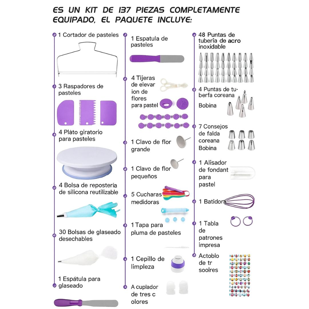 MrCakesie - Conjunto de repostería profesional