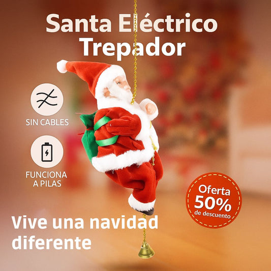 Santa Escalador Navideño Eléctrico – La decoración que da vida a tu Navidad